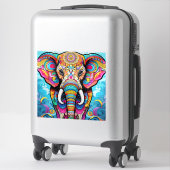Levendige Mandala Elephant Sticker (Koffer)