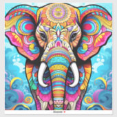 Levendige Mandala Elephant Sticker (Vel)