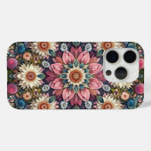 Levendige Mandala Floral iPhone Case (Achterkant (horizontaal))