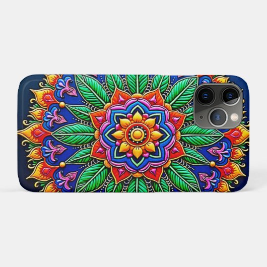 Levendige Mandala Kunstenaarschap Case-Mate iPhone Case (Achterkant (horizontaal))