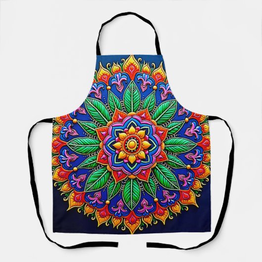 Levendige Mandala Kunstenaarschap Schort (Voorkant)