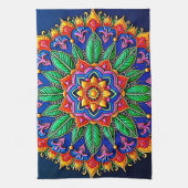 Levendige Mandala Kunstenaarschap Theedoek (Verticaal)
