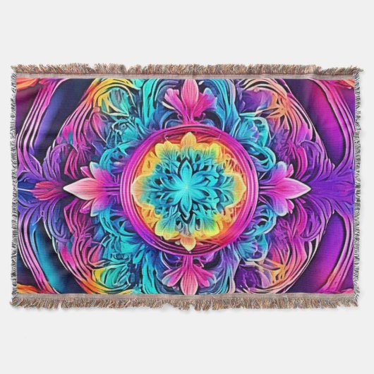 Levendige Mandala Spirit Deken (Voorkant)