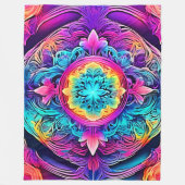 Levendige Mandala Spirit Fleece Deken (Voorkant)