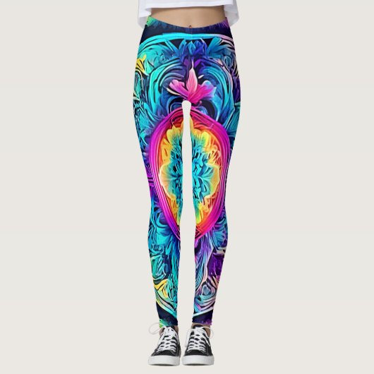 Levendige Mandala Spirit Leggings (Voorkant)