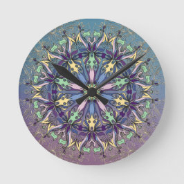 Levendige Mandala wandklok