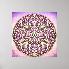 Levendige Mandala Wandkunst – Kleurrijke Geometris Canvas Afdruk