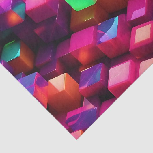 Levendige marmeren fusiekubus tissuepapier (Detail)