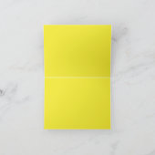 Levendige massief gele achtergrond bedankkaart (Binnen)