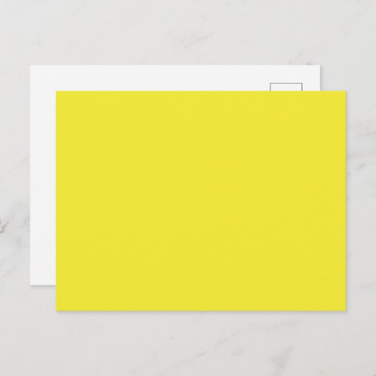 Levendige massief gele achtergrond feestdagenkaart (Voorkant / Achterkant)