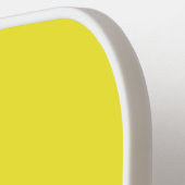 Levendige massief gele achtergrond pickleball paddle (Links Detail)