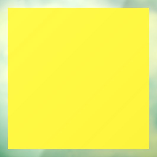 Levendige massief gele achtergrond raamsticker (Vel 3)