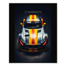 Levendige matte race auto foto print - Verbluffend Foto Afdruk