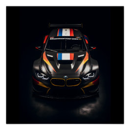 Levendige Matte Race Car Poster - Perfect voor Spe