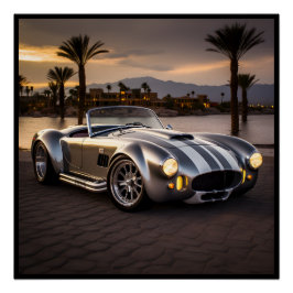 Levendige Matte Race Car Poster - Perfect Wall Art