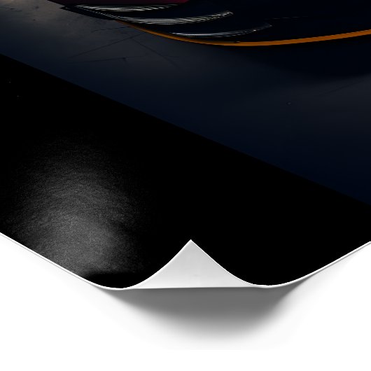 Levendige Matte Race Car Poster - Rev Up Your Wall (Hoek)