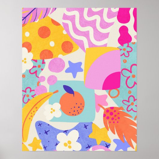 Levendige Maxi Patchwork Poster (Voorkant)