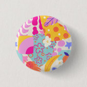 Levendige Maxi Patchwork Ronde Button 3,2 Cm (Voorkant)