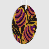 Levendige Maximalistische Paarse & Turkooizen Bloe Ornament (voorkant)