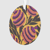 Levendige Maximalistische Paarse & Turkooizen Bloe Ornament (voorkant)