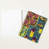 Levendige Maximalistische Paarse & Turkooizen Bloe Planner (Display)