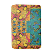 Levendige Maximalistische Roze & Turquoise Vlinder Badmat (Voorkant Verticaal)
