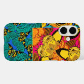 Levendige Maximalistische Roze & Turquoise Vlinder Case-Mate iPhone Case (Achterkant (horizontaal))