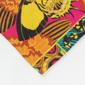 Levendige Maximalistische Roze & Turquoise Vlinder Fleece Deken (Hoek)