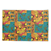 Levendige Maximalistische Roze & Turquoise Vlinder Kussensloop (Achterkant)