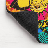 Levendige Maximalistische Roze & Turquoise Vlinder Muismat (Hoek)