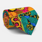 Levendige Maximalistische Roze & Turquoise Vlinder Stropdas (Opgerold)