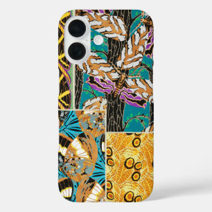 Levendige Maximalistische Turquoise & Paarse Vlind iPhone 16 Hoesje