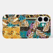 Levendige Maximalistische Turquoise & Paarse Vlind Case-Mate iPhone Case (Achterkant (horizontaal))