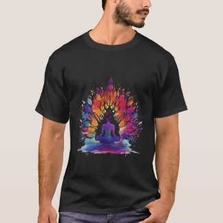 Levendige meditatie yoga en mindfulness t-shirt