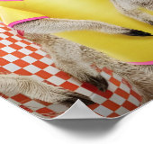 Levendige Meerkat Group in stijlvolle outfits Poster (Hoek)