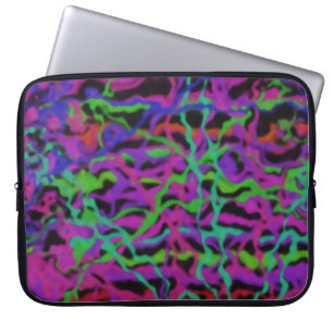 Levendige Meerkleurige Abstracte Textuur Laptop Sleeve