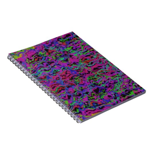 Levendige Meerkleurige Abstracte Textuur Notitieboek (Rechterzijde)