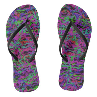 Levendige Meerkleurige Abstracte Textuur Teenslippers