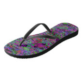Levendige Meerkleurige Abstracte Textuur Teenslippers (Schuin)