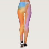 Levendige meerkleurige Stropdas-kleurstof Leggings (Achterkant)