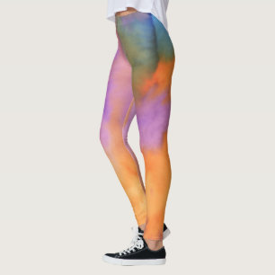 Levendige meerkleurige Stropdas-kleurstof Leggings