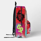 Levendige meerkleurige vampier Spuitschilderij Gra Bedrukte Rugzak (Links)