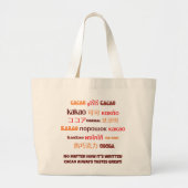 Levendige meertalige CACAO Grote Tote Bag (Voorkant)