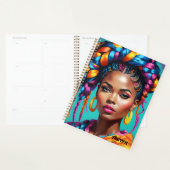 Levendige Melanine Vrouw - Pop Art Inspired Planner (Display)