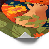 Levendige Mexicaans-Amerikaanse vrouw vieren zon Poster (Hoek)