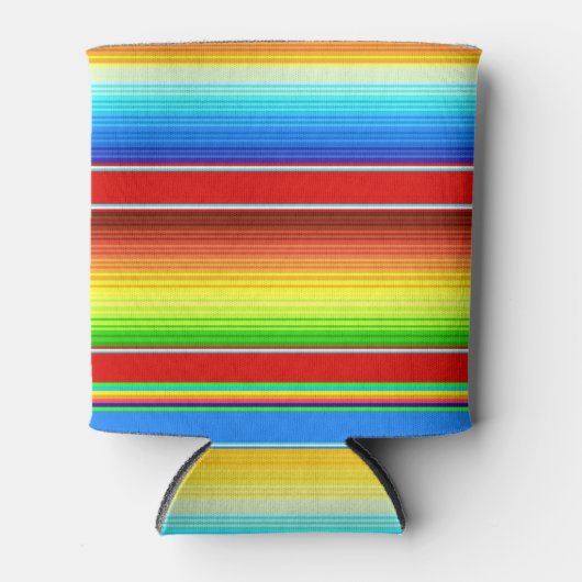 Levendige Mexicaanse blanket Traditionele Spaanse Blikjeskoeler (Voorkant)