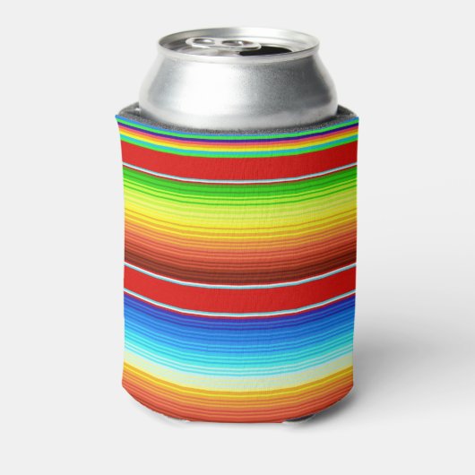 Levendige Mexicaanse blanket Traditionele Spaanse  Blikjeskoeler (Blikje Achterkant)