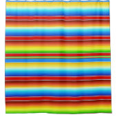 Levendige Mexicaanse blanket Traditionele Spaanse  Douchegordijn (Voorkant)