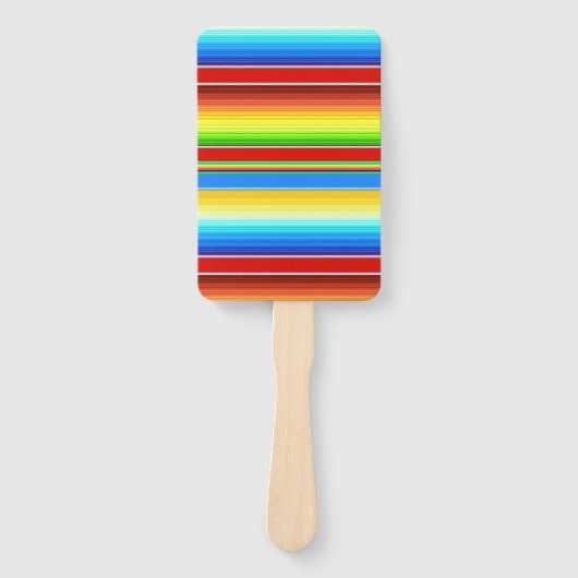 Levendige Mexicaanse blanket Traditionele Spaanse  Handwaaier (Voorkant)