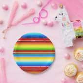 Levendige Mexicaanse blanket Traditionele Spaanse  Papieren Bordje (Feest)